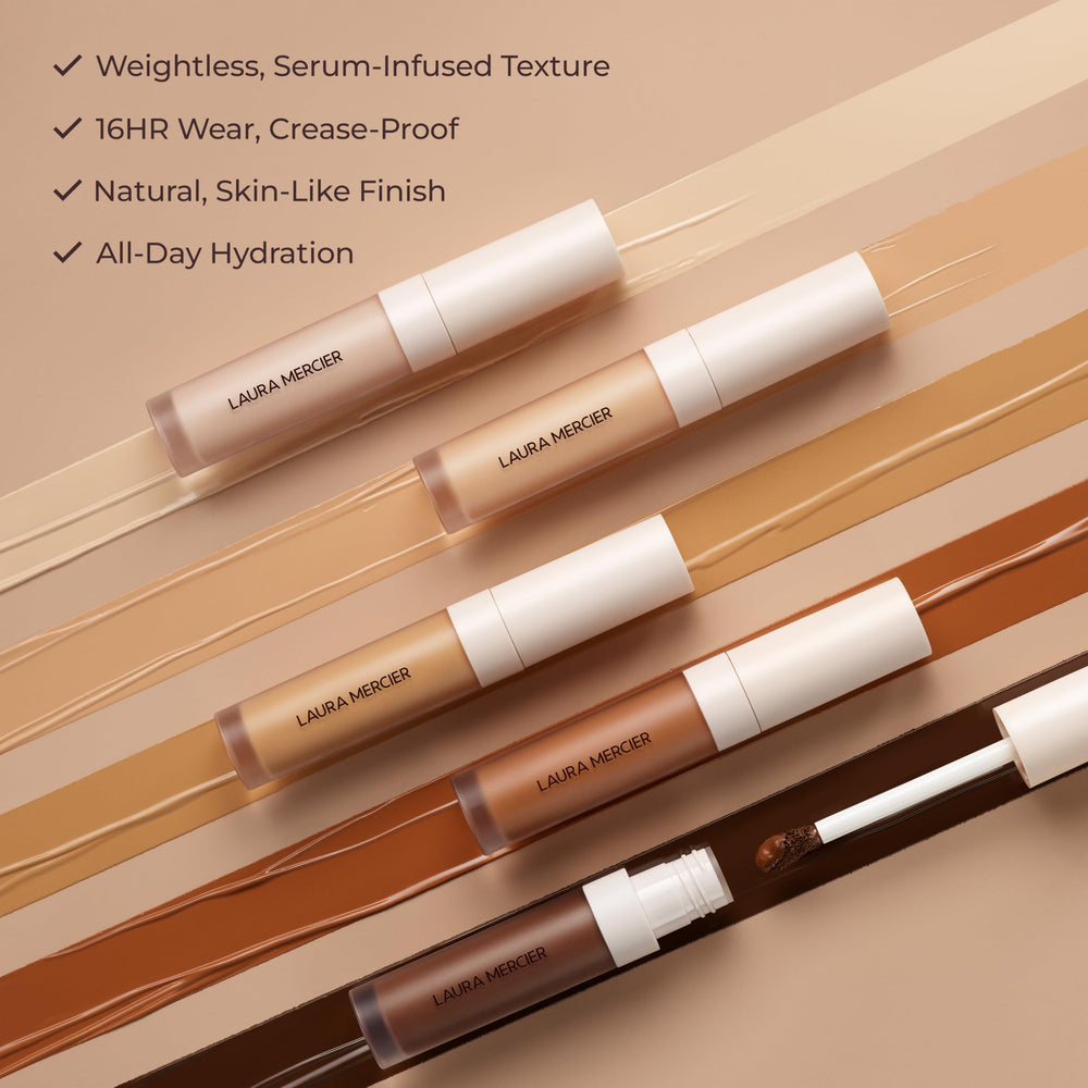 Hidratación para ojos con Laura Mercier Corrector Sérum, protección suave.