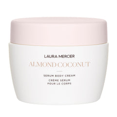 Laura Mercier Serum Body Cream, frasco visible, ofrece hidratación profunda y piel más suave