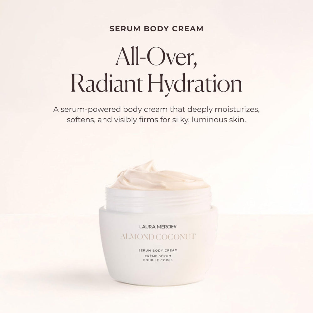 Textura sedosa de Laura Mercier Serum Body Cream brinda nutrición duradera