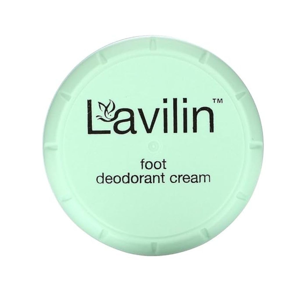 Lavilin crema desodorante para pies en aplicación suave y efectiva.
