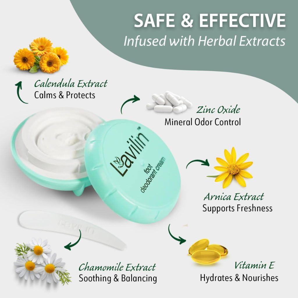 Lavilin crema desodorante resistente al agua para ducha y sudor.