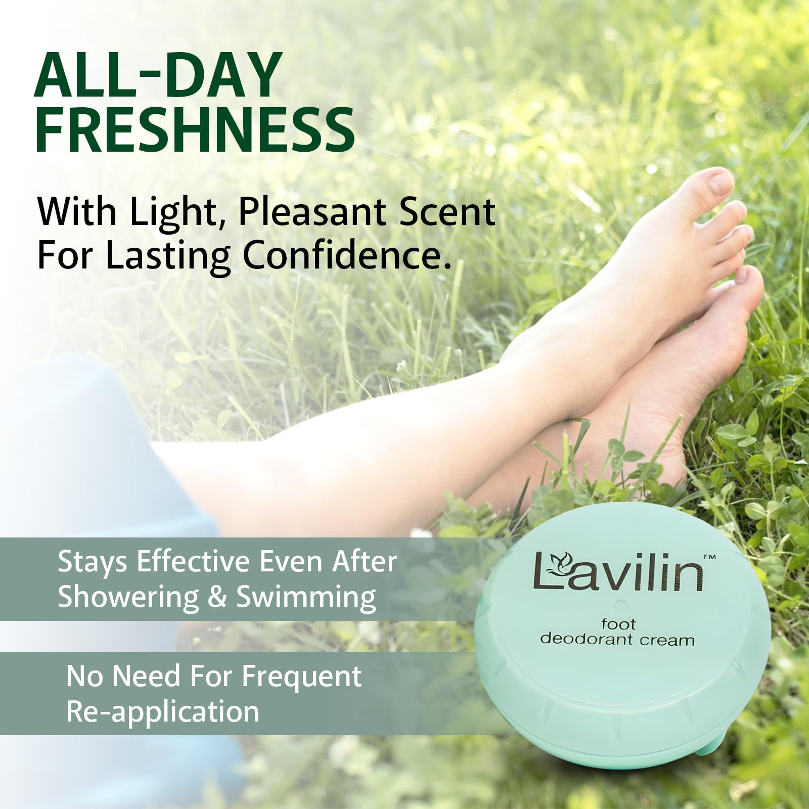 Lavilin crema desodorante sin alcohol cuida la piel sensible.