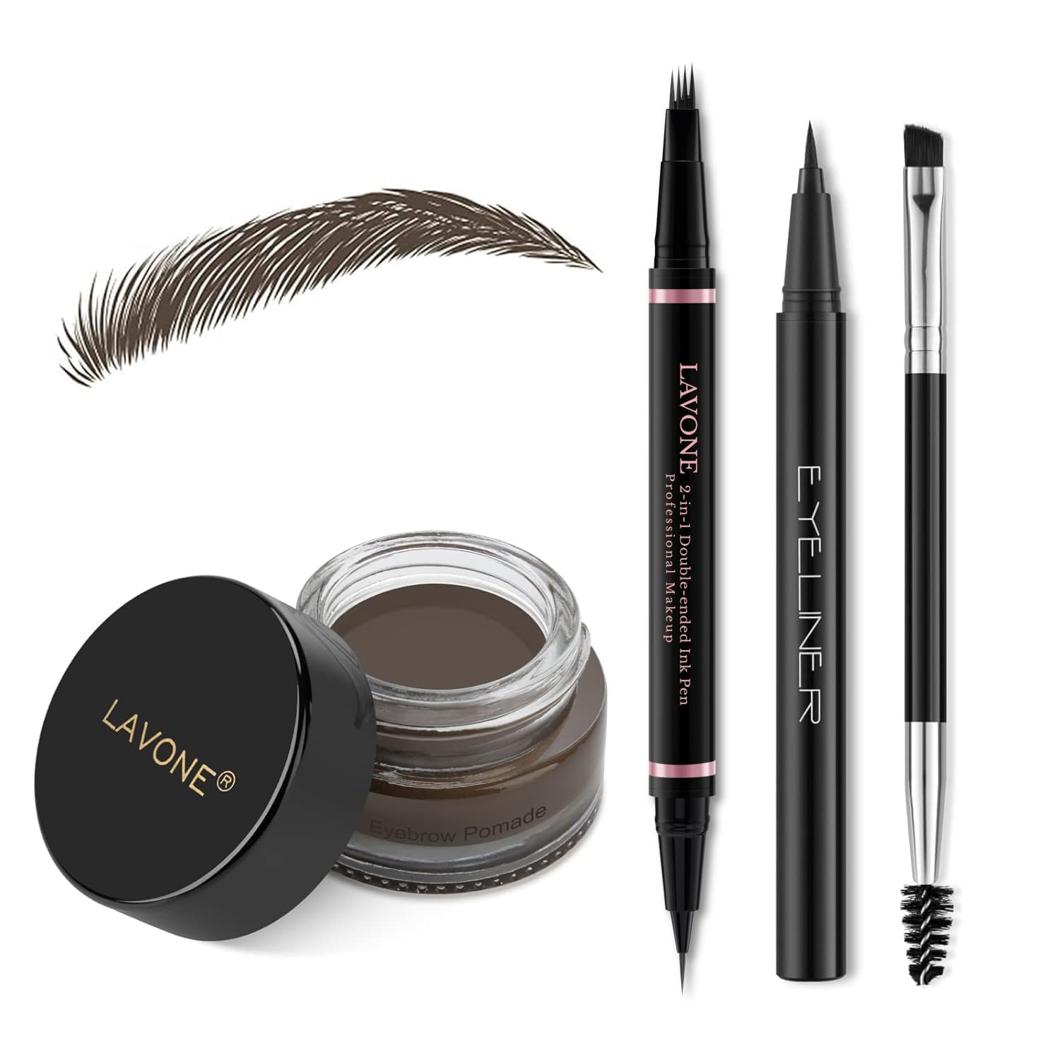 Lavone bolígrafo cejas microblading 4 puntas para trazos realistas