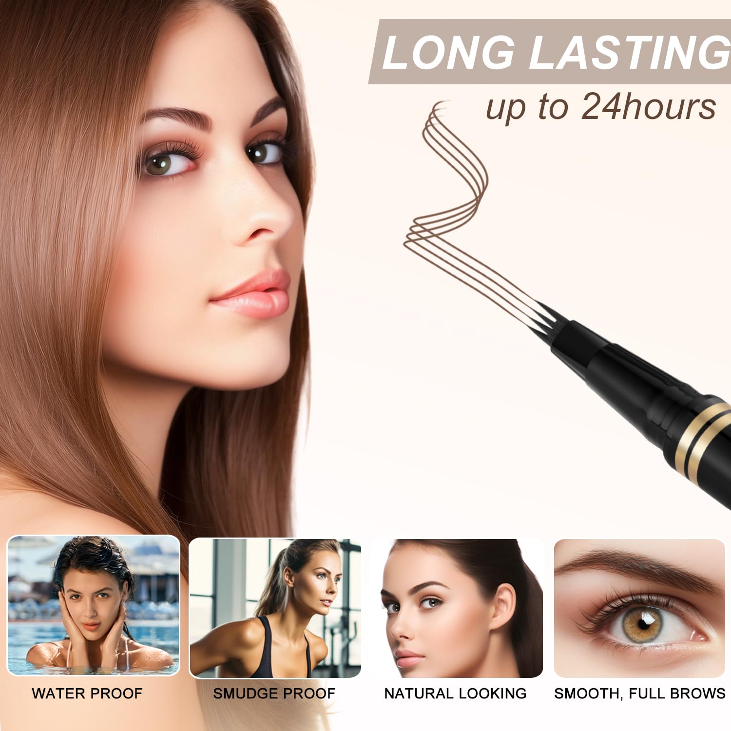 LAVONE aplicador doble extremo para peinar y definir cejas.