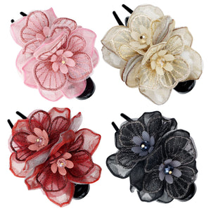 Lawie flor malla, broche pinza resistente para peinados duraderos.
