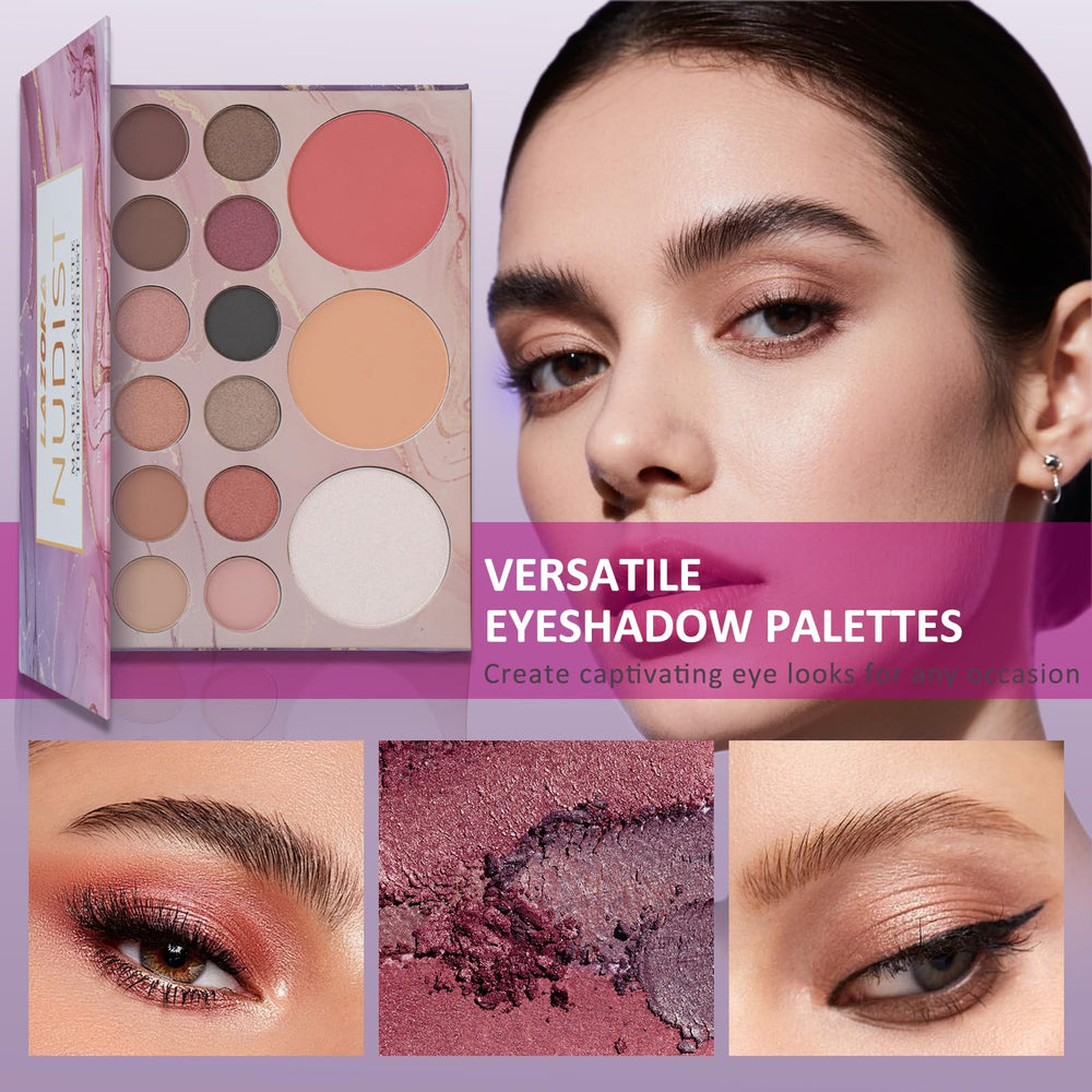 LAZORA paleta labiales y brillos, colores versátiles para uso diario o salidas