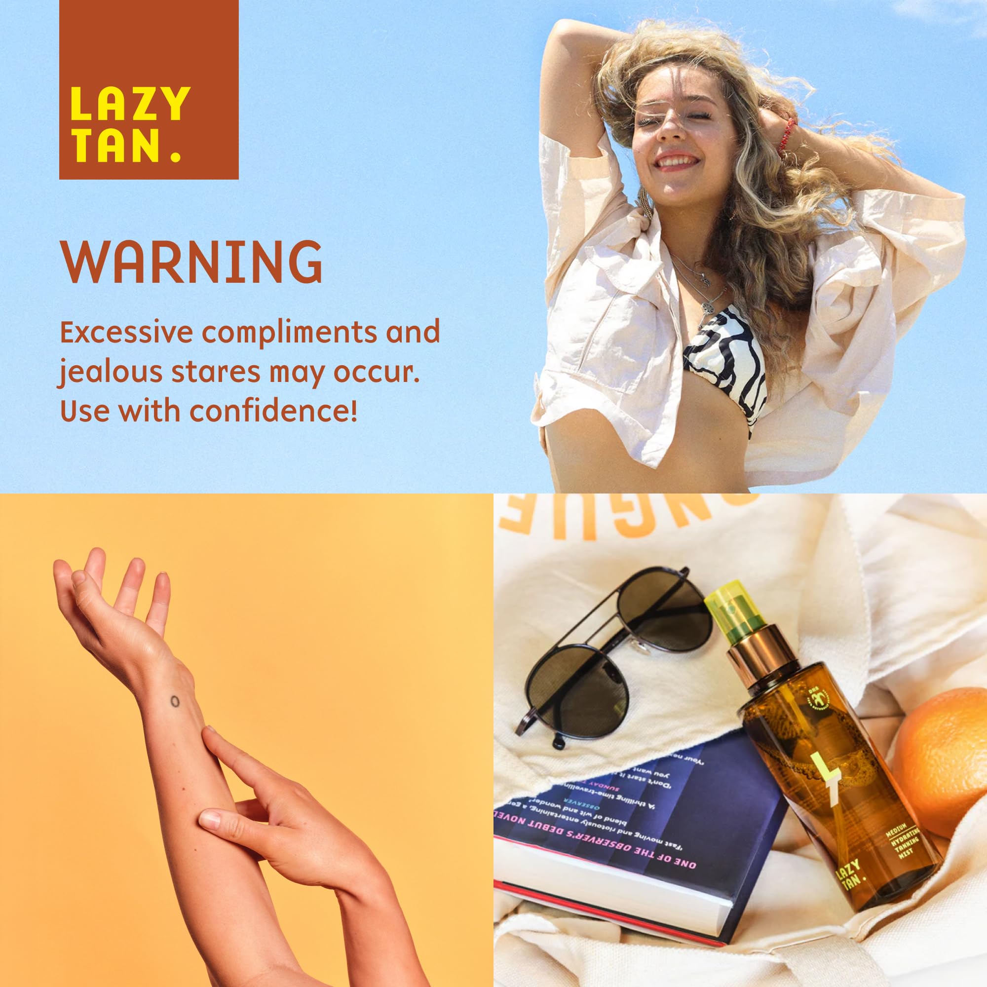 Complemento perfecto para la niebla autobronceadora de Lazy Tan.