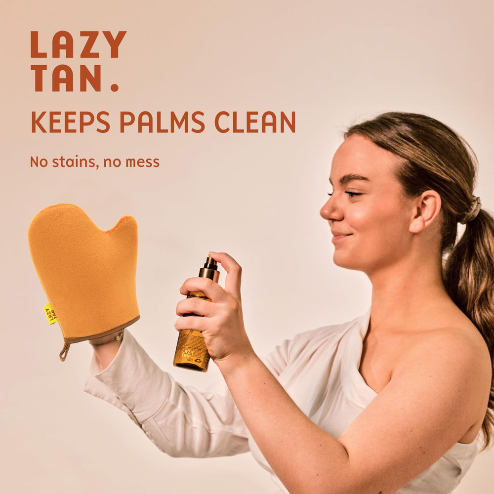 Guante lavable y reutilizable Lazy Tan para repetidas sesiones.