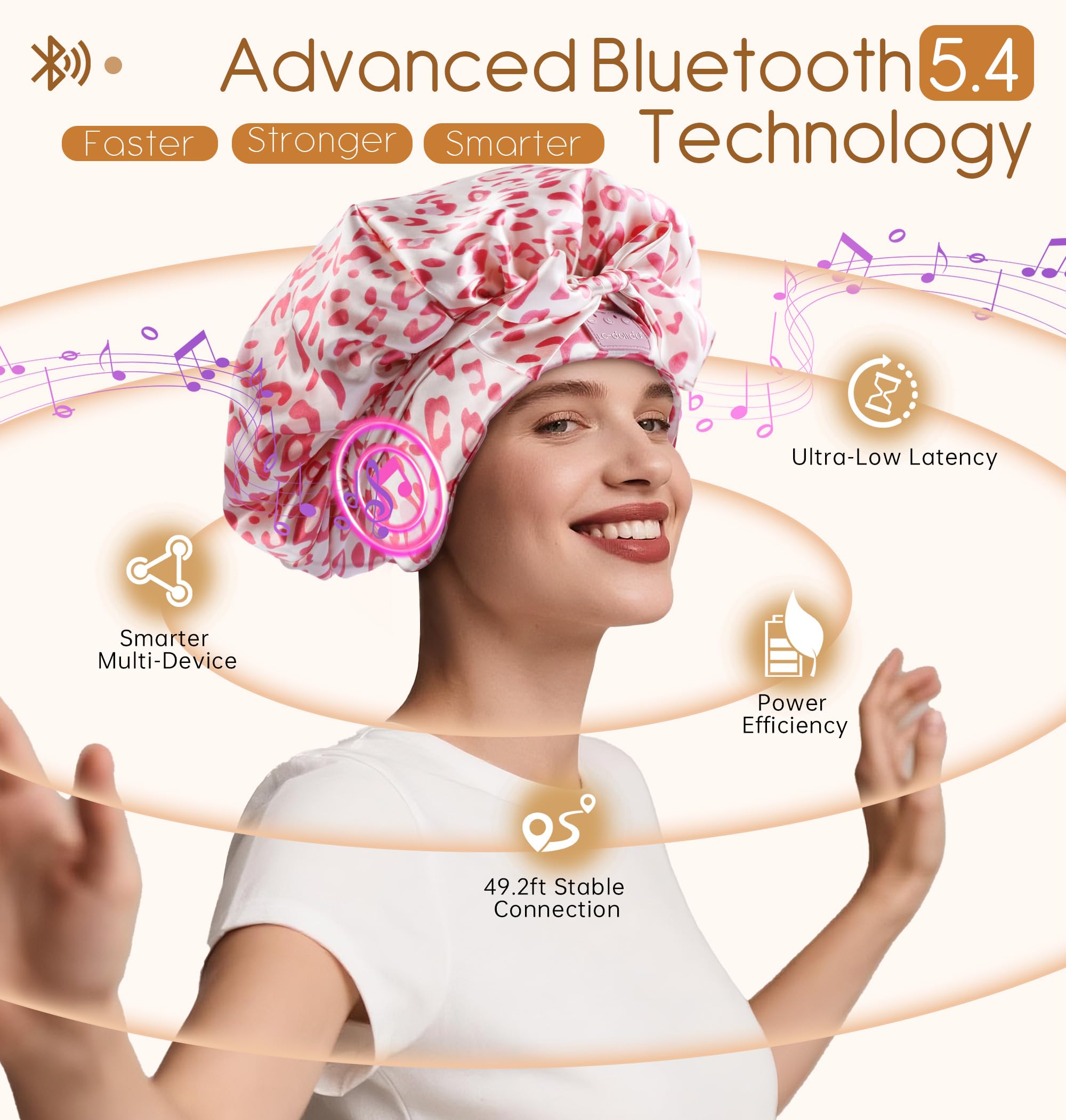 Gorro LC-dolida de seda para dormir con diseño todo en uno y cuidado capilar