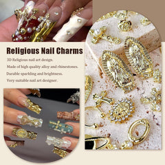 LCiclly cadenas doradas para uñas, acentos decorativos versátiles