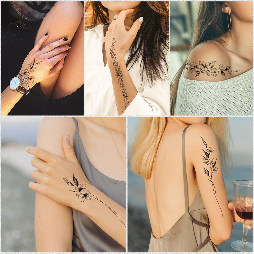 Leesgel tatuajes temporales para muñeca y cuello estilo discreto