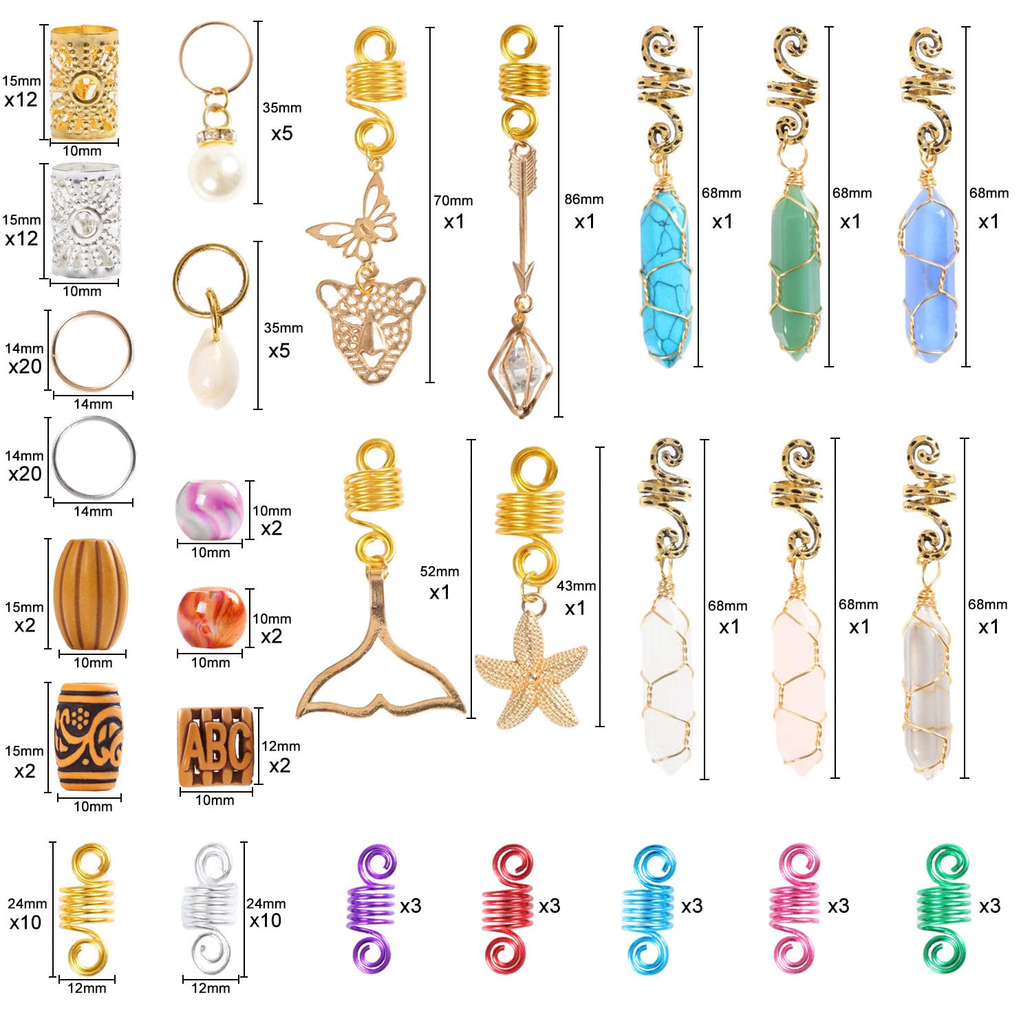 Leeven pendientes de jade coloridos para realzar cualquier peinado.