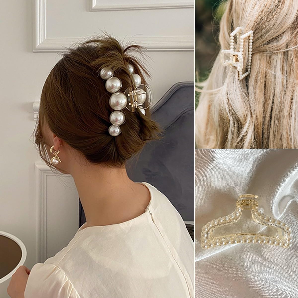 Pinza para cabello grueso Leezmark, sujetando mechones sin soltarse