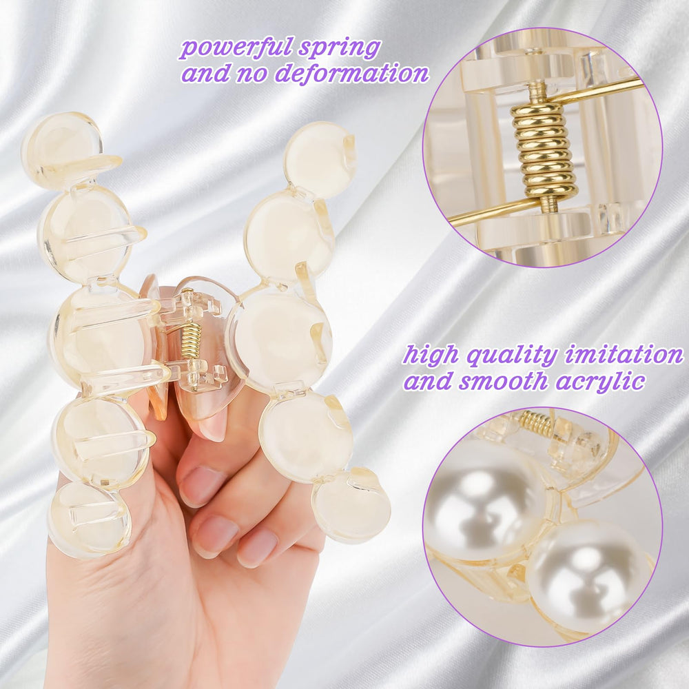 Pinza de resina Leezmark con resorte moderado para fijar el cabello con suavidad