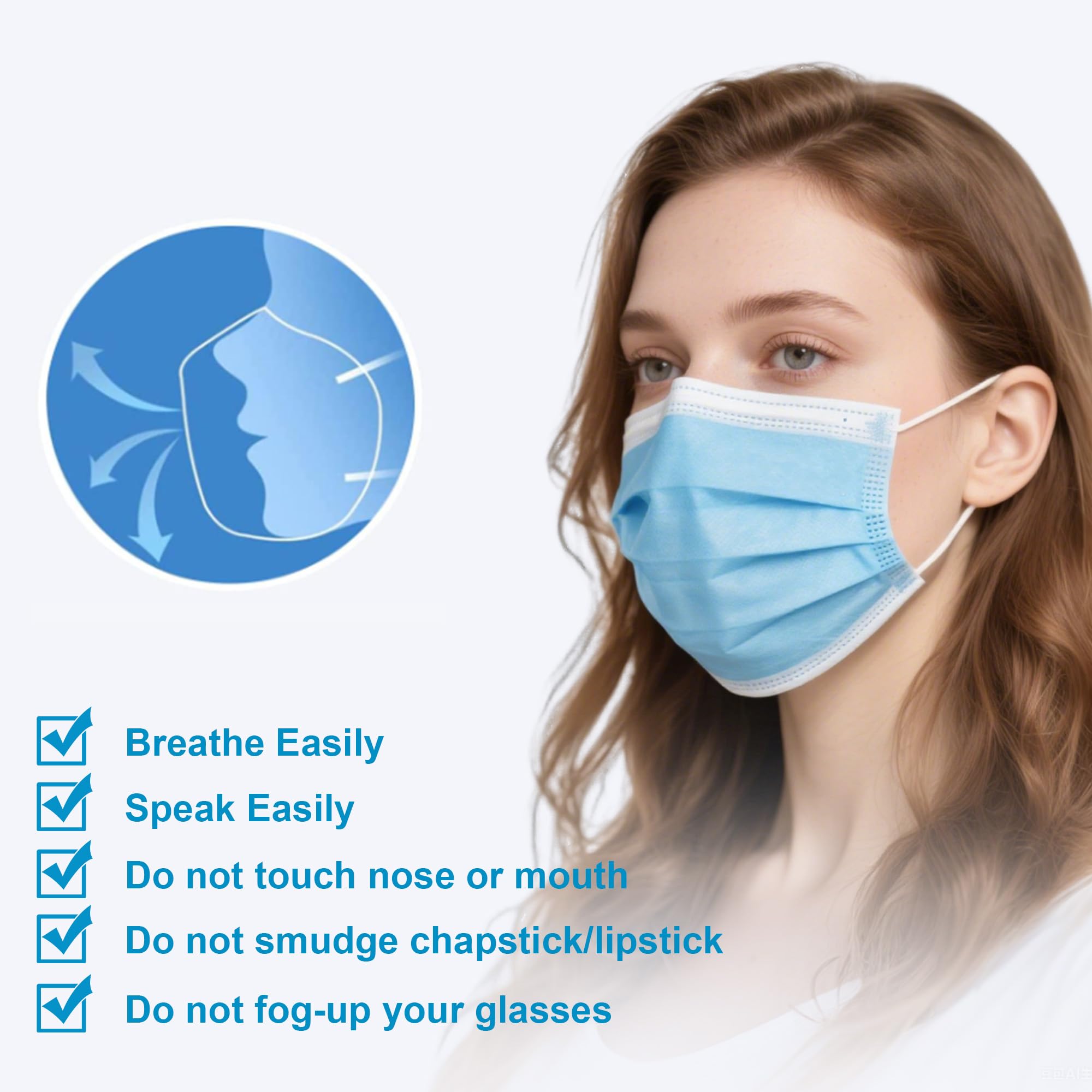 LEMENT mascarillas desechables, uso en interiores y exteriores.
