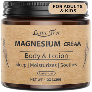 LemeTree crema de magnesio para la noche, promueve relajación.