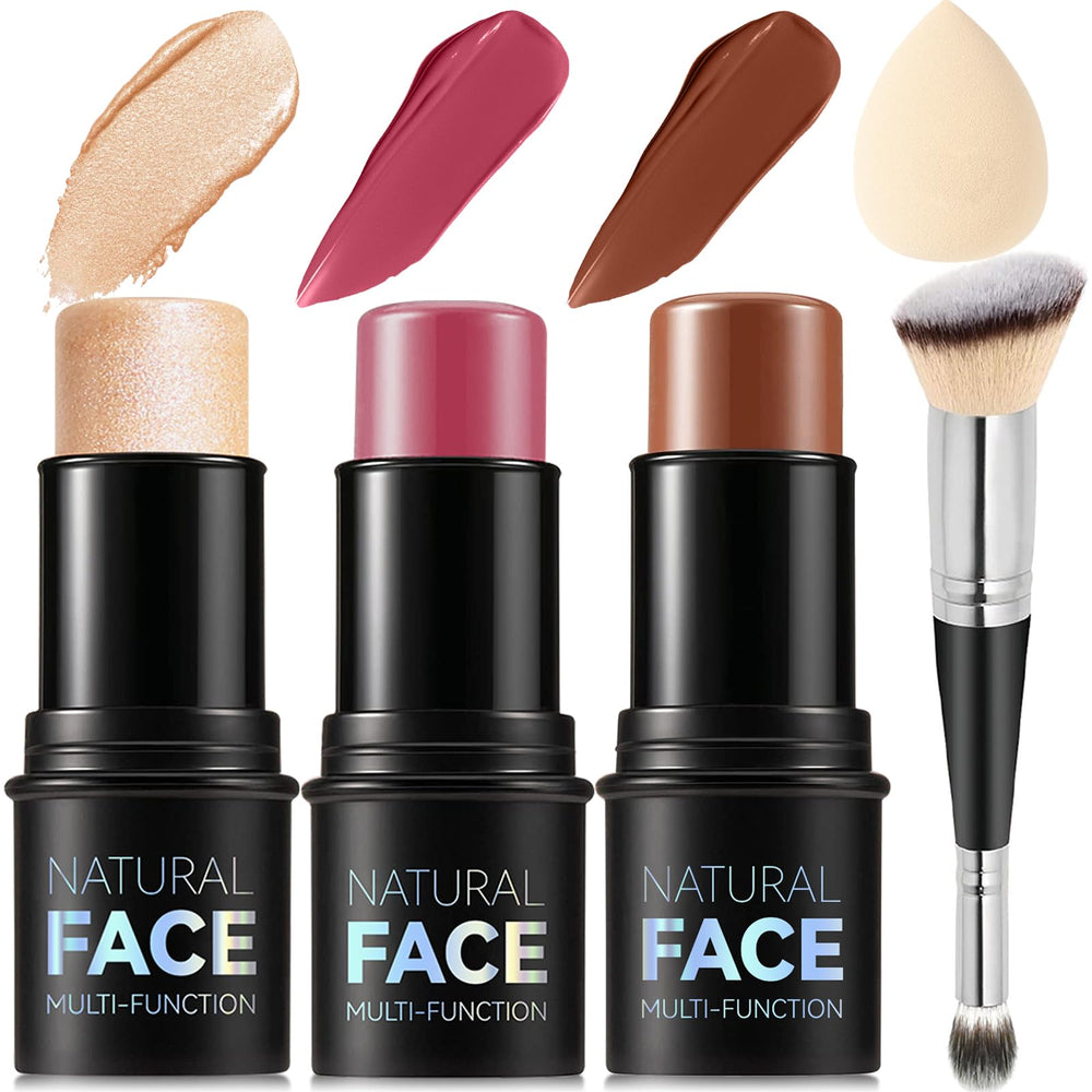 LemonSac Contour Stick Kit 3Piezas: kit completo para definir pómulos con tonos naturales.