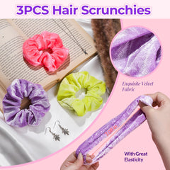 LEOBRO scrunchies velvet, sujetan el cabello sin tirones ni enredos