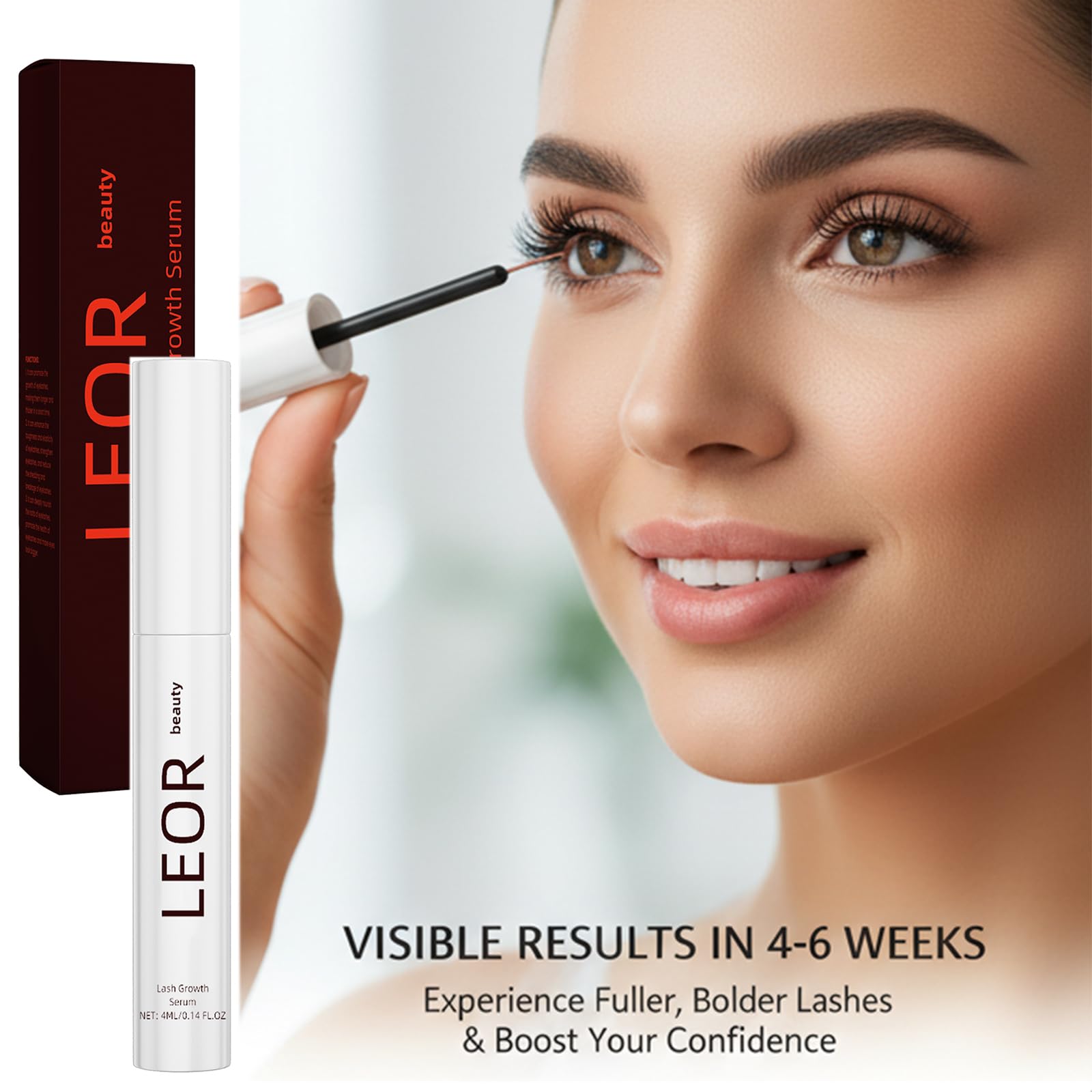 Leor Beauty serum de pestañas textura suave para ojos sensibles