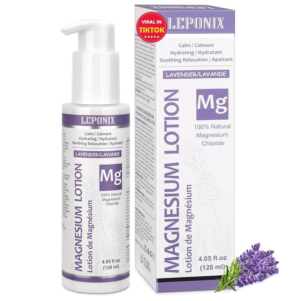 LEPONIX loción de magnesio para dormir y relajar músculos