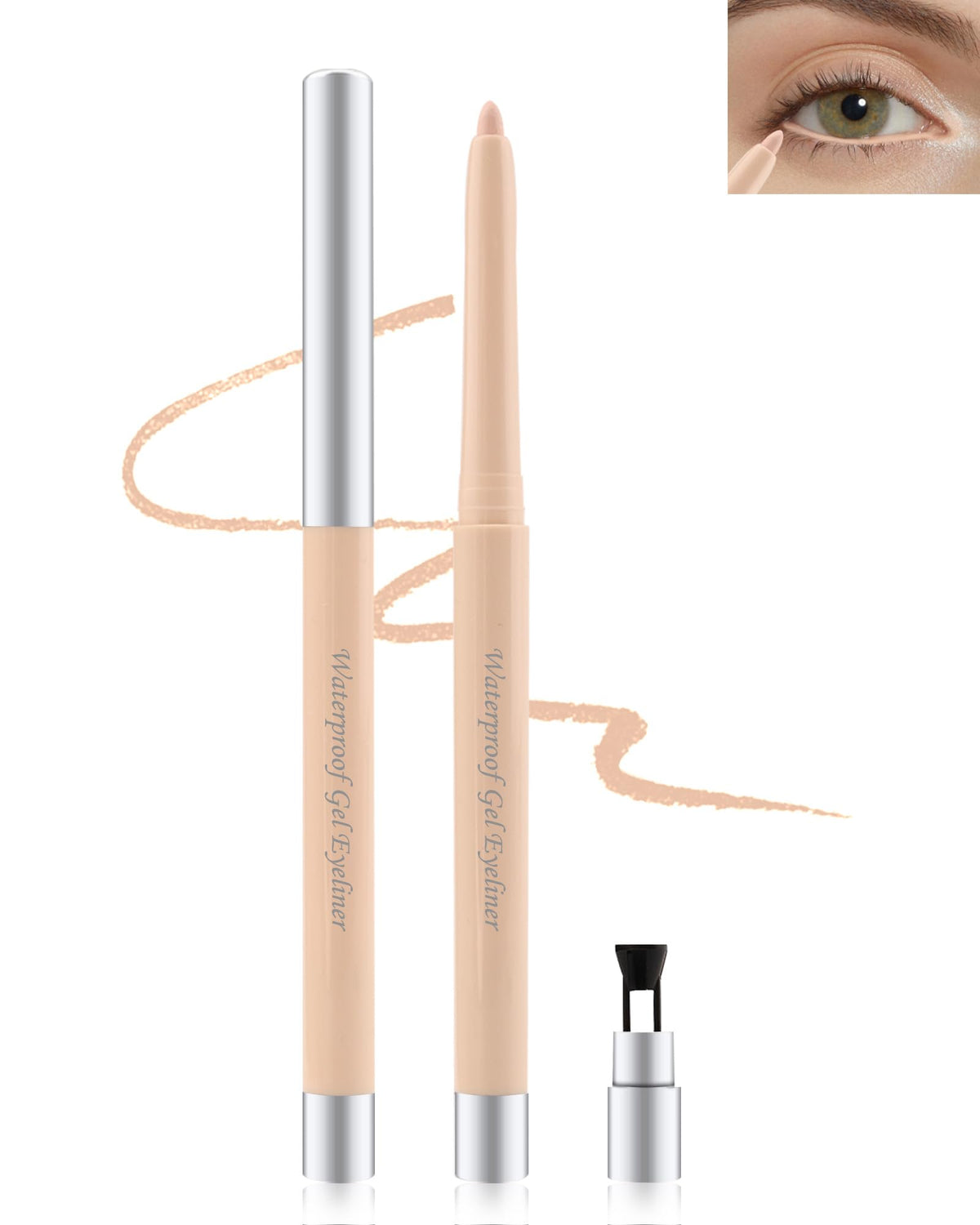 Delineador Lestpola línea-agua nude lápiz, definición suave para la línea de agua