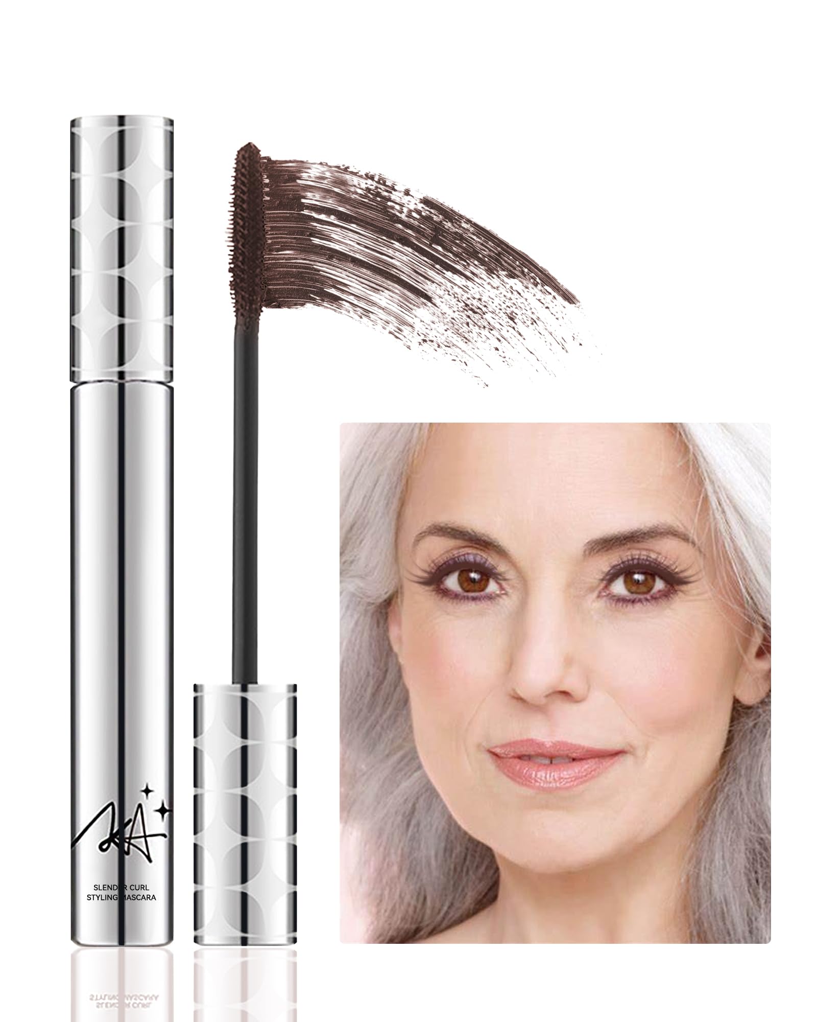 Lestpola Mascara con aplicación suave y brocha delgada para volumen preciso y definido.