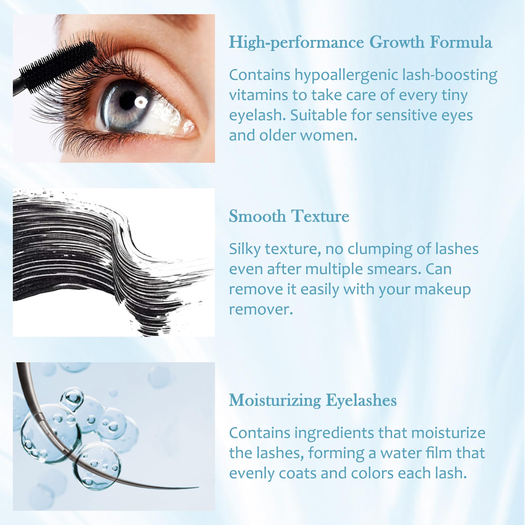 Lestpola mascara con crecimiento ayuda a pestañas más densas con el tiempo.