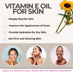 Leven Rose Aceite Vitamina E, pipeta para aplicación fácil.