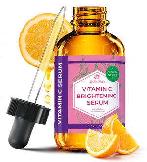 Leven Rose serum vitamina C, botella para brillo natural de la piel.