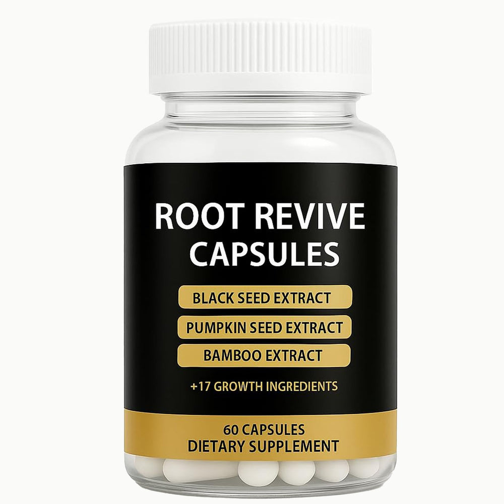 Lexenic Root Revive en botella, posible apoyo al crecimiento capilar diario.