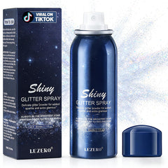 Lezero spray brillo rostro y cuerpo para looks festivos y duraderos.