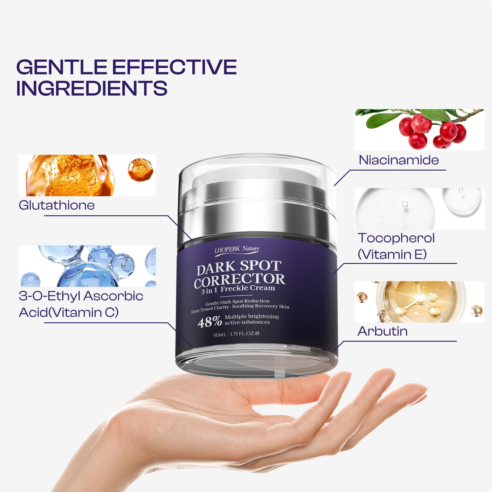 LHOPEBK Nature Aplicador de crema para uso diario suave.