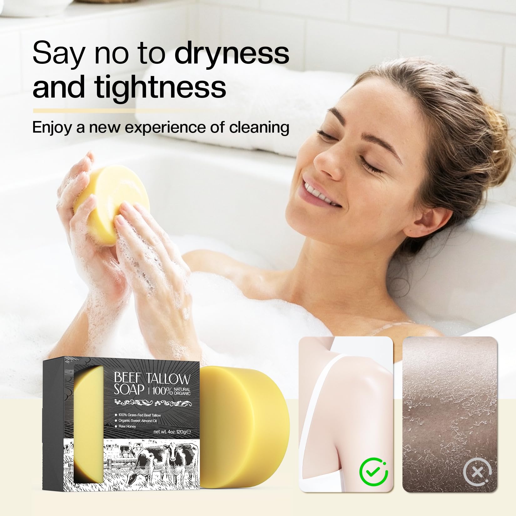 LHOPEBK Nature textura cremosa: espuma rica que nutre sin resecar la piel.