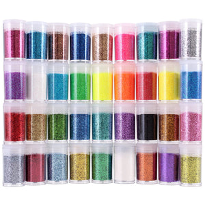Licool Glitter frascos transparentes con brillo intenso para manualidades y nail art