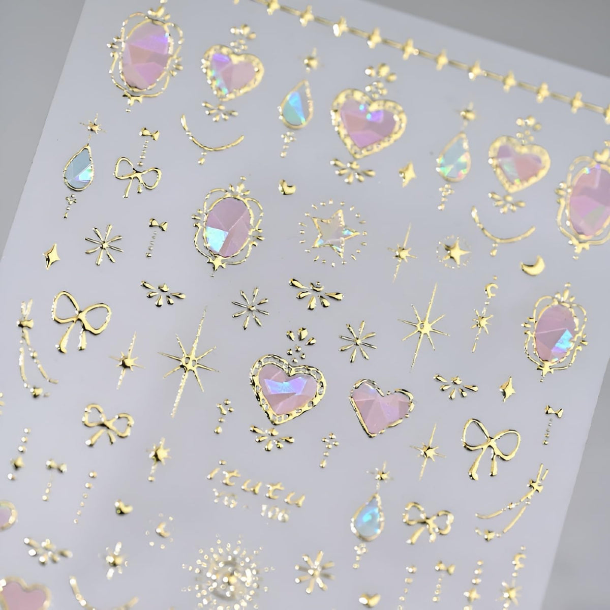 LIDUNANWU corazones brillantes: diseño elegante para uñas con acabado 5D