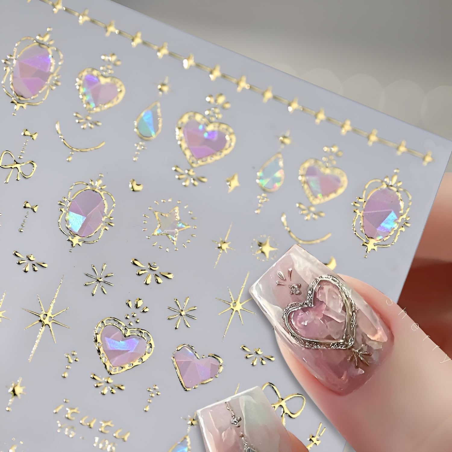 LIDUNANWU estrellas y destellos: decoración de uñas duradera y vistosa