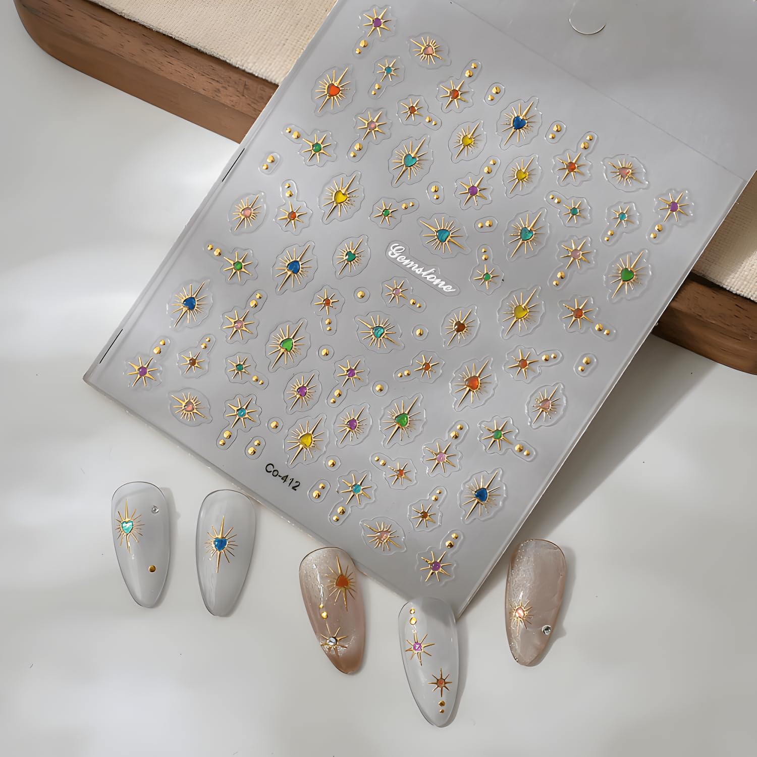 LIDUNANWU patrones y ornamentos para uñas con brillo