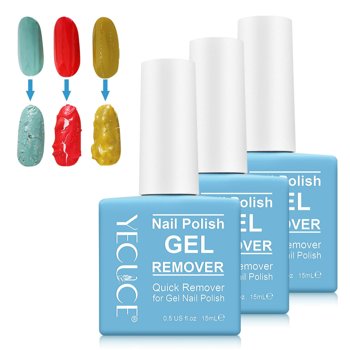 Liefiet Removedor gel para uñas, envase de 15 ml, uso profesional y casero.