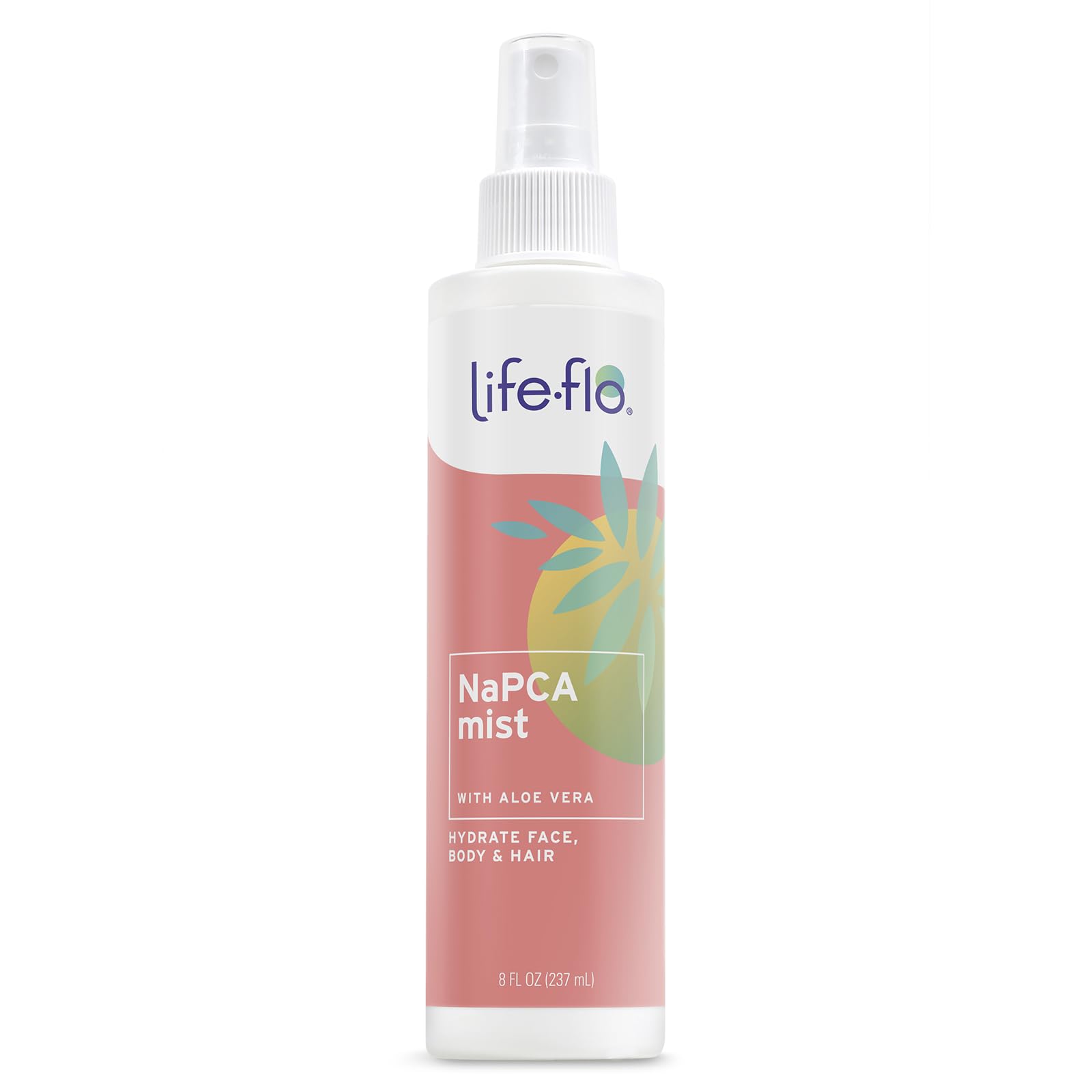 Life-Flo NaPCA Bruma frasco en uso para piel seca y revitalizada
