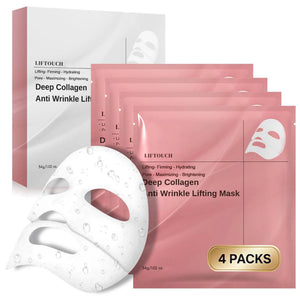 Liftouch mascarilla de colágeno nocturna coreana, caja del producto para hidratación profunda.