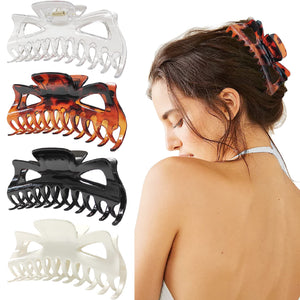 Pinzas LILIEBE grandes 5.5 pulgadas, agarre seguro para cabello grueso