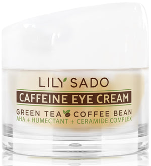 LILY SADO Tea+C crema para ojos en botella, formato práctico para uso diario.