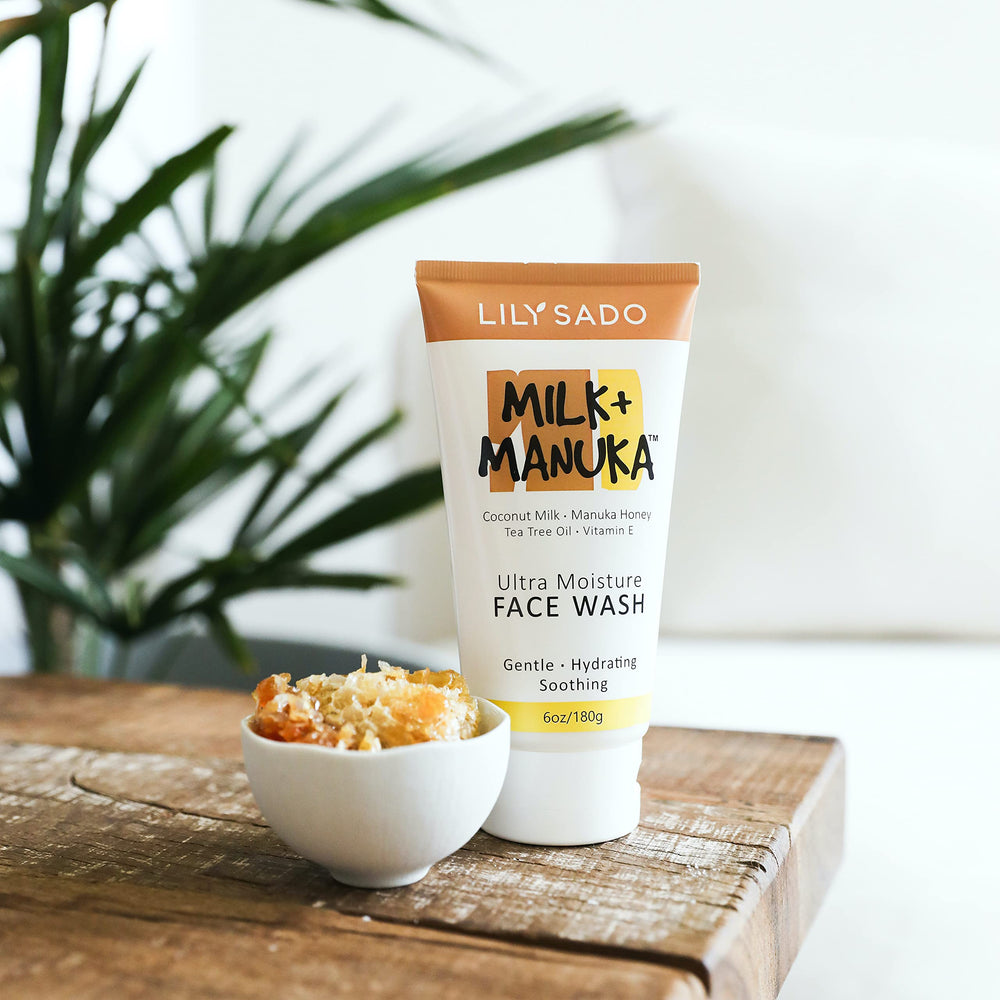 LILY SADO MILK+MANUKA: envase recomendado por dermatólogos.
