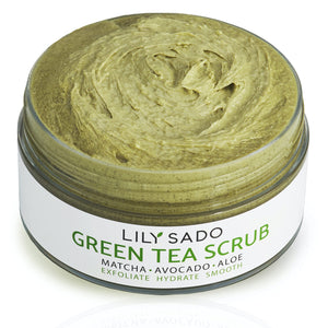 LILY SADO Matcha Made in Heaven, exfoliante en bote 4 onzas purifica y suaviza la piel.