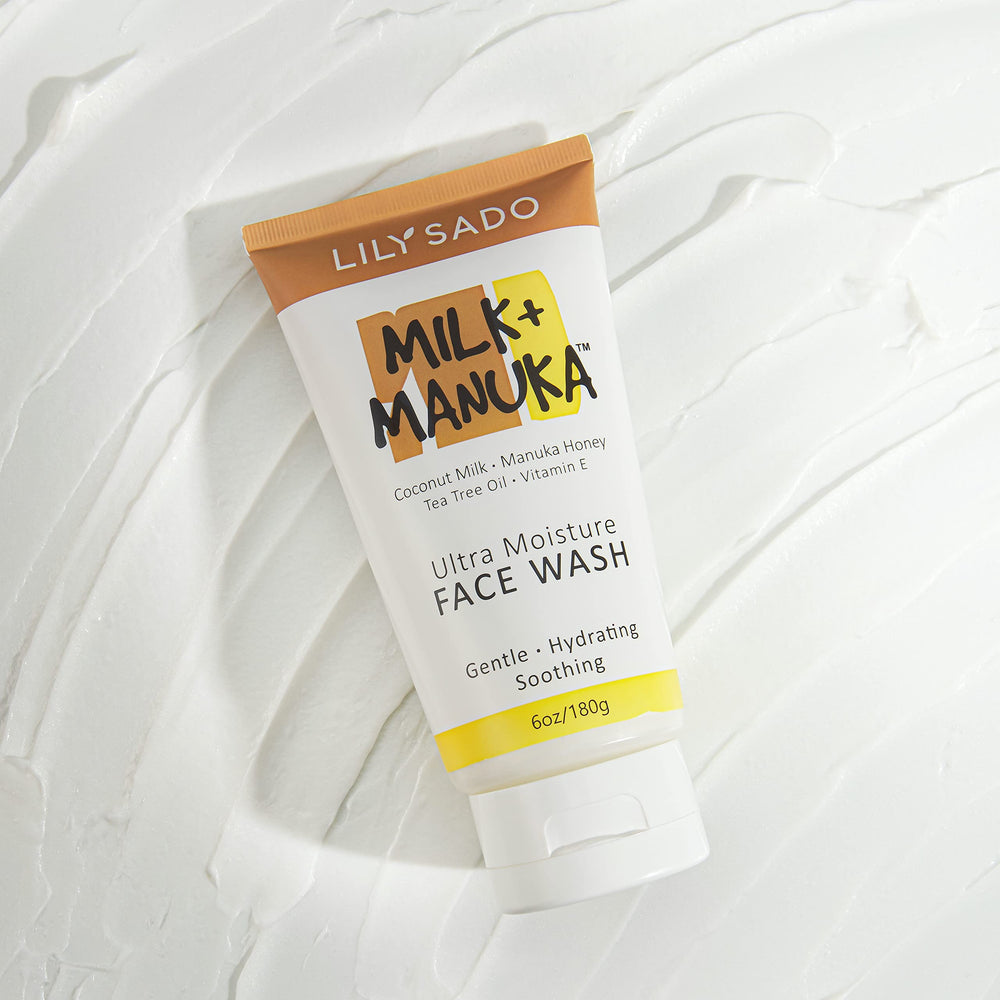 LILY SADO MILK+MANUKA: piel limpia e hidratada tras la limpieza.