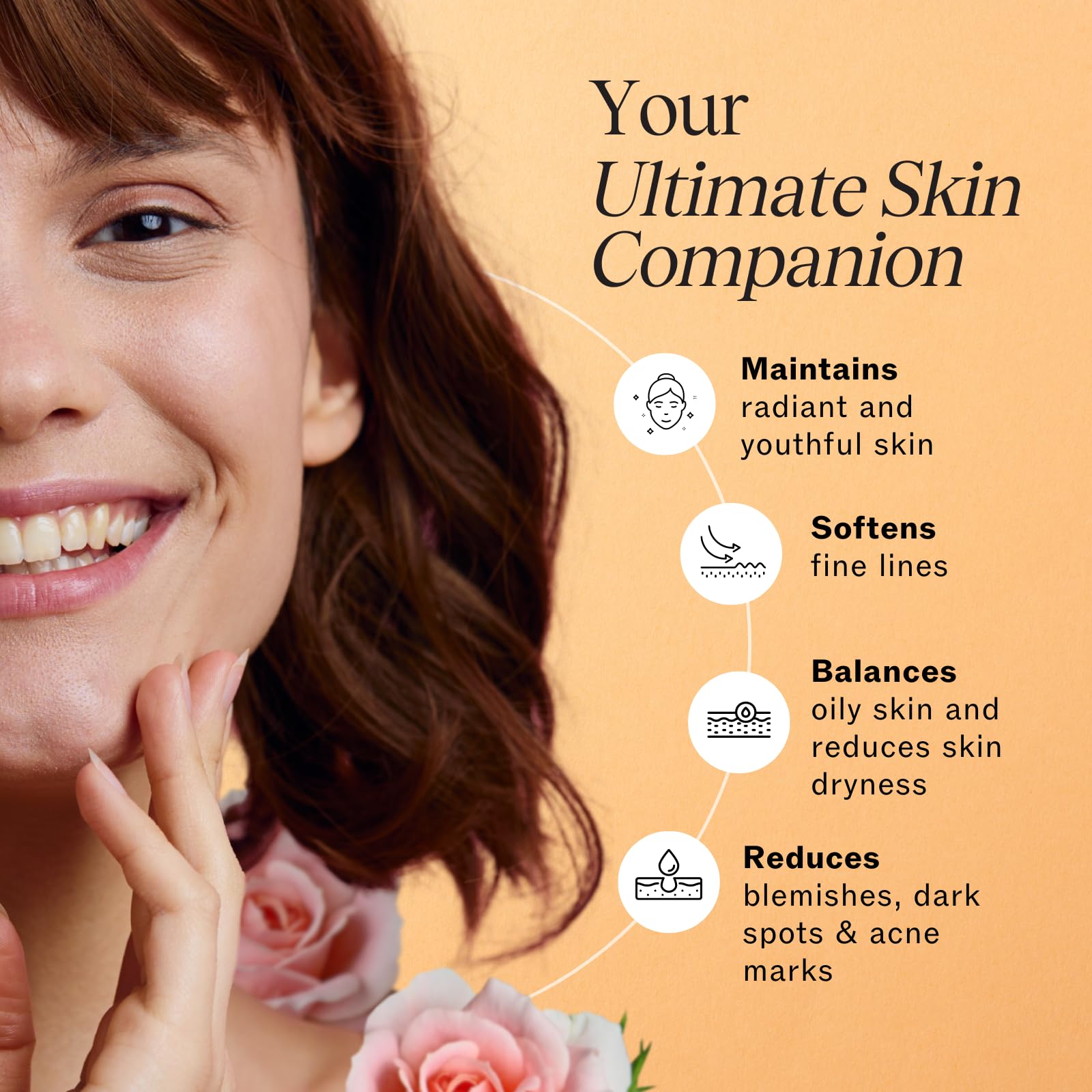Aplicación rápida de LilyAna Naturals, rostro y cuello, suaviza líneas y texturas.