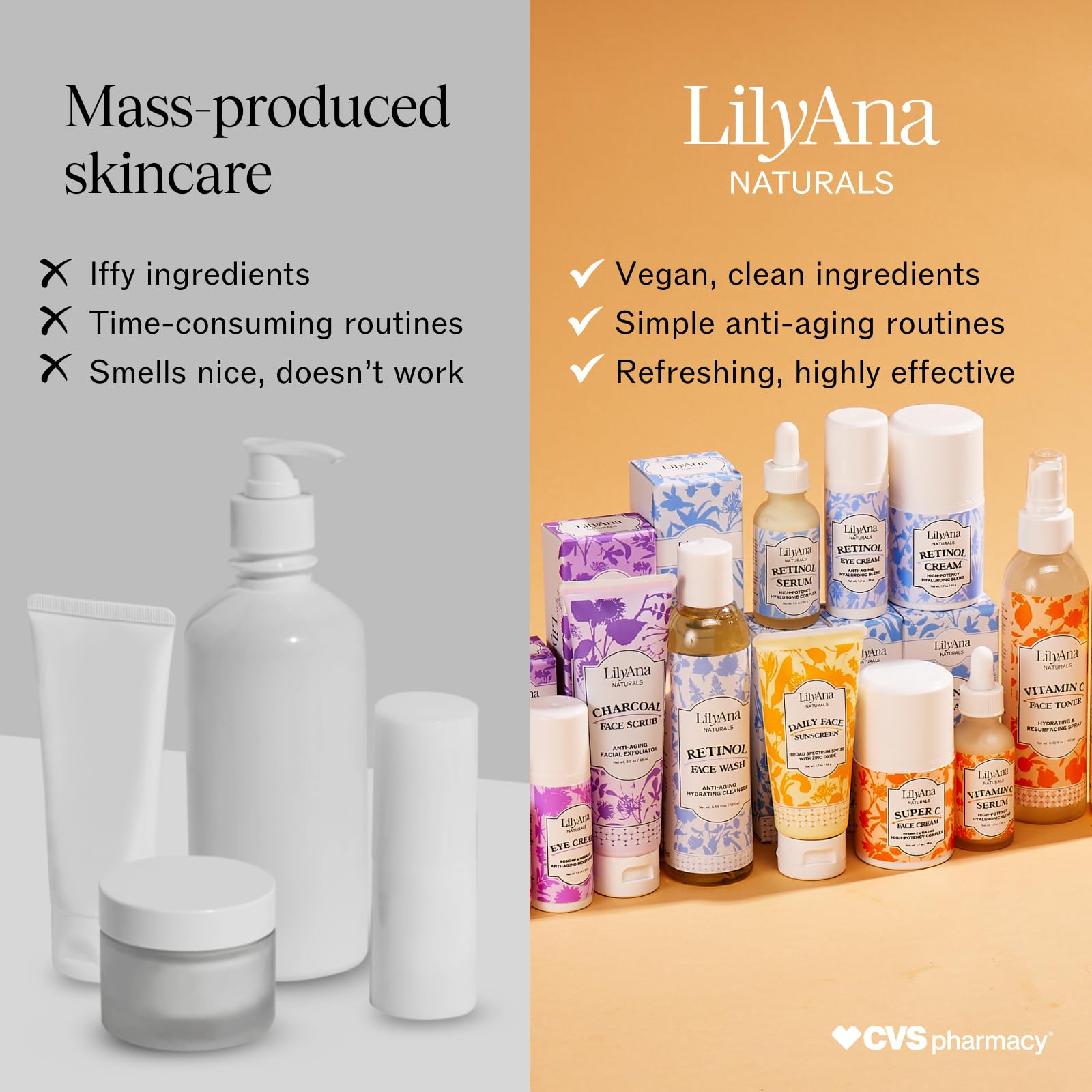 Rostro y cuello con LilyAna Naturals, absorción rápida y nutrición duradera.