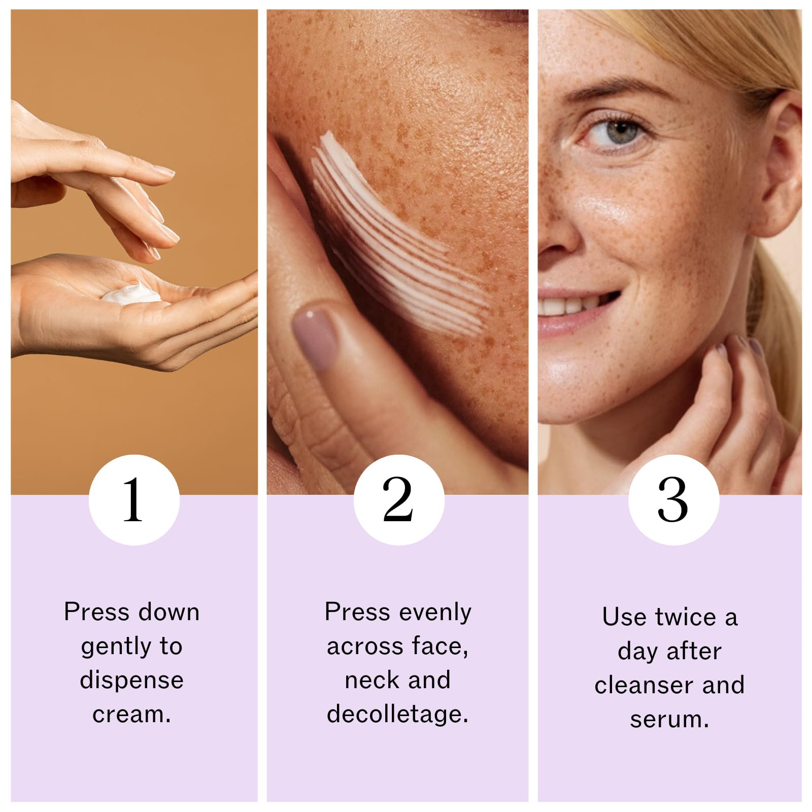 Crema facial LilyAna Naturals con rosa y granada para piel radiante.