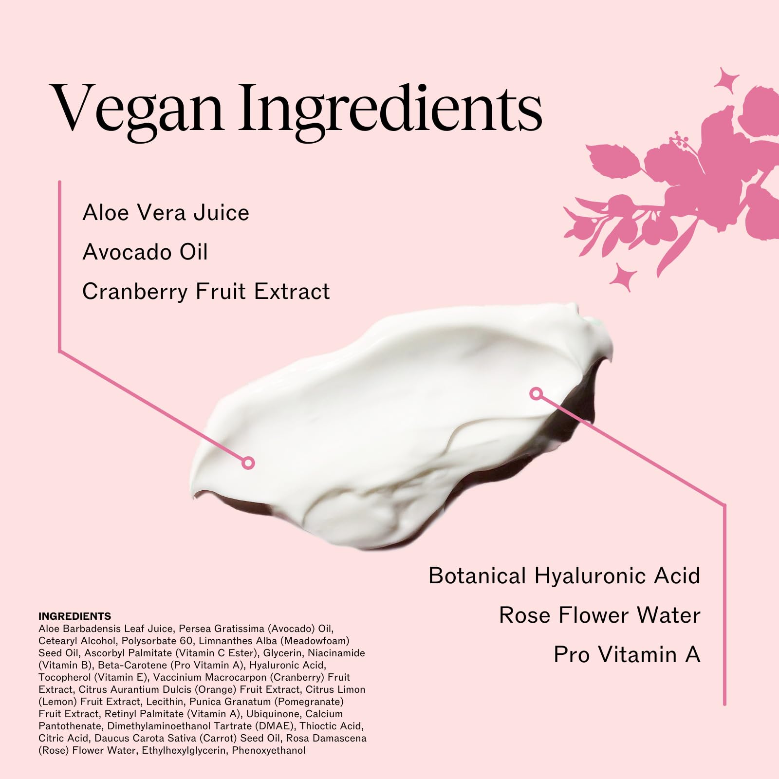 Crema hidratante LilyAna Naturals, textura sedosa para uso diario.