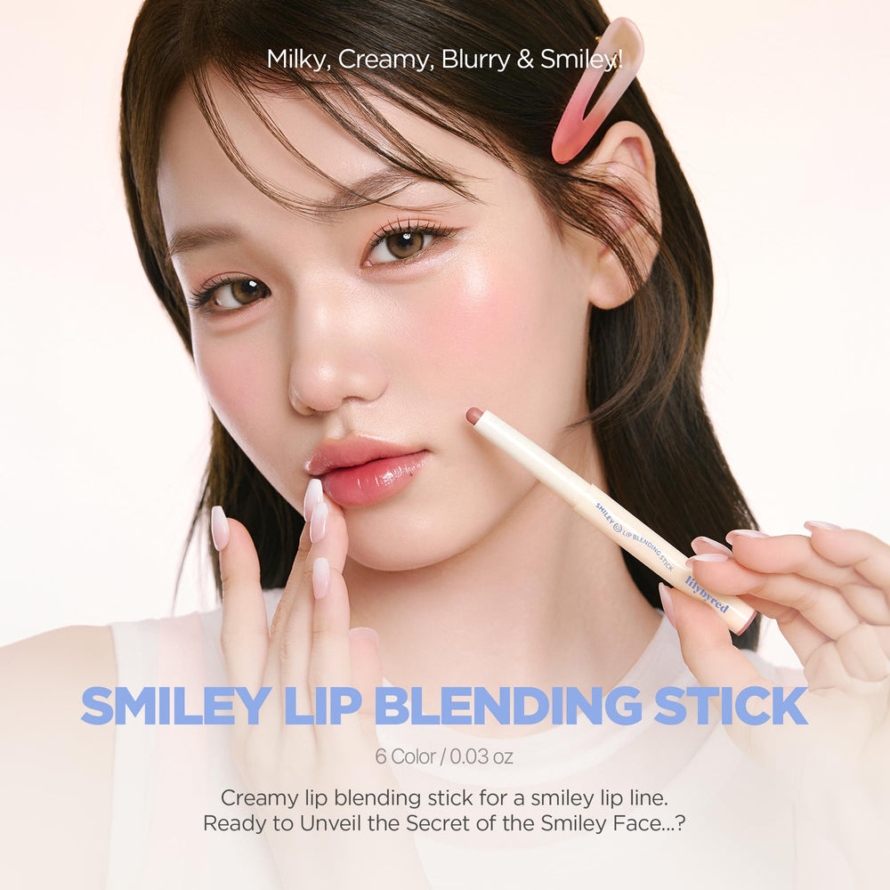 Lilybyred Smiley Lip Blending Stick desliza con textura cremosa, dejando color uniforme en los labios.